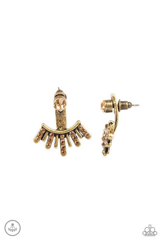 brought✽to✽you✽by✽blingflingbykat✽diva-dynamite-brass-post earrings✽paparazzi-accessories