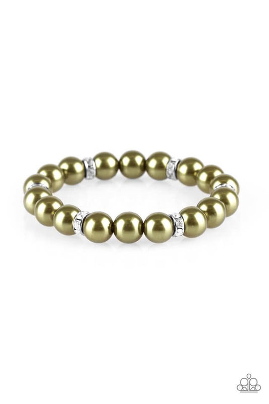 Paparazzi Accessories ✽ Exquisitely Elite - Green Bracelet ✽ Flat Rate Ship $4.50✽ - Image #1