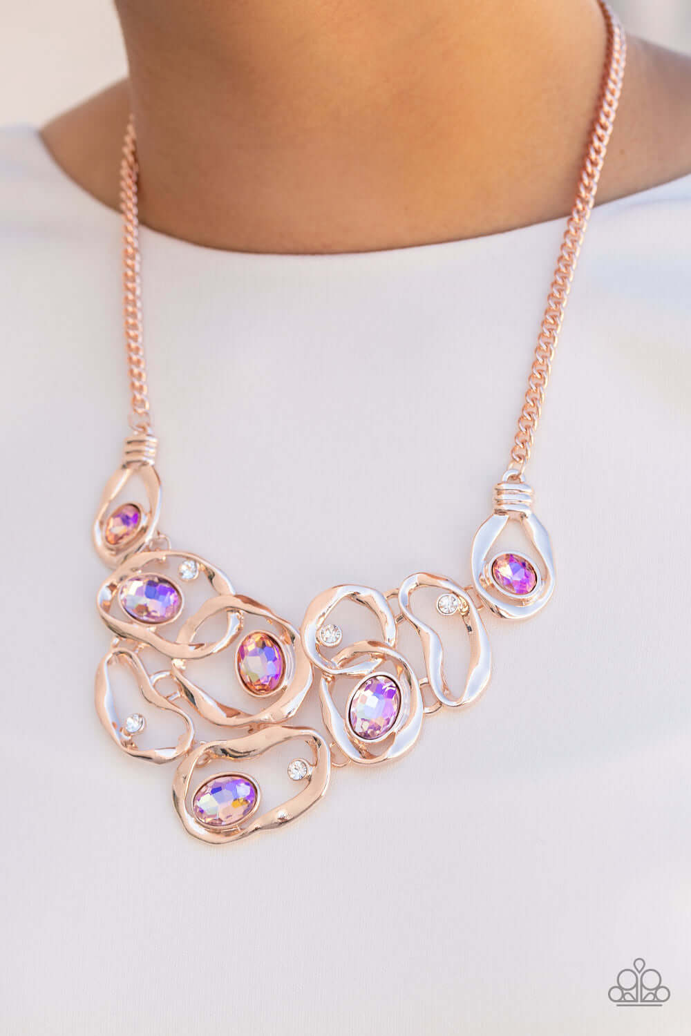 Paparazzi Accessories ❋Warp Speed - Rose Gold Necklace❋ Flat Rate Ship $4.50❋ - Image #2