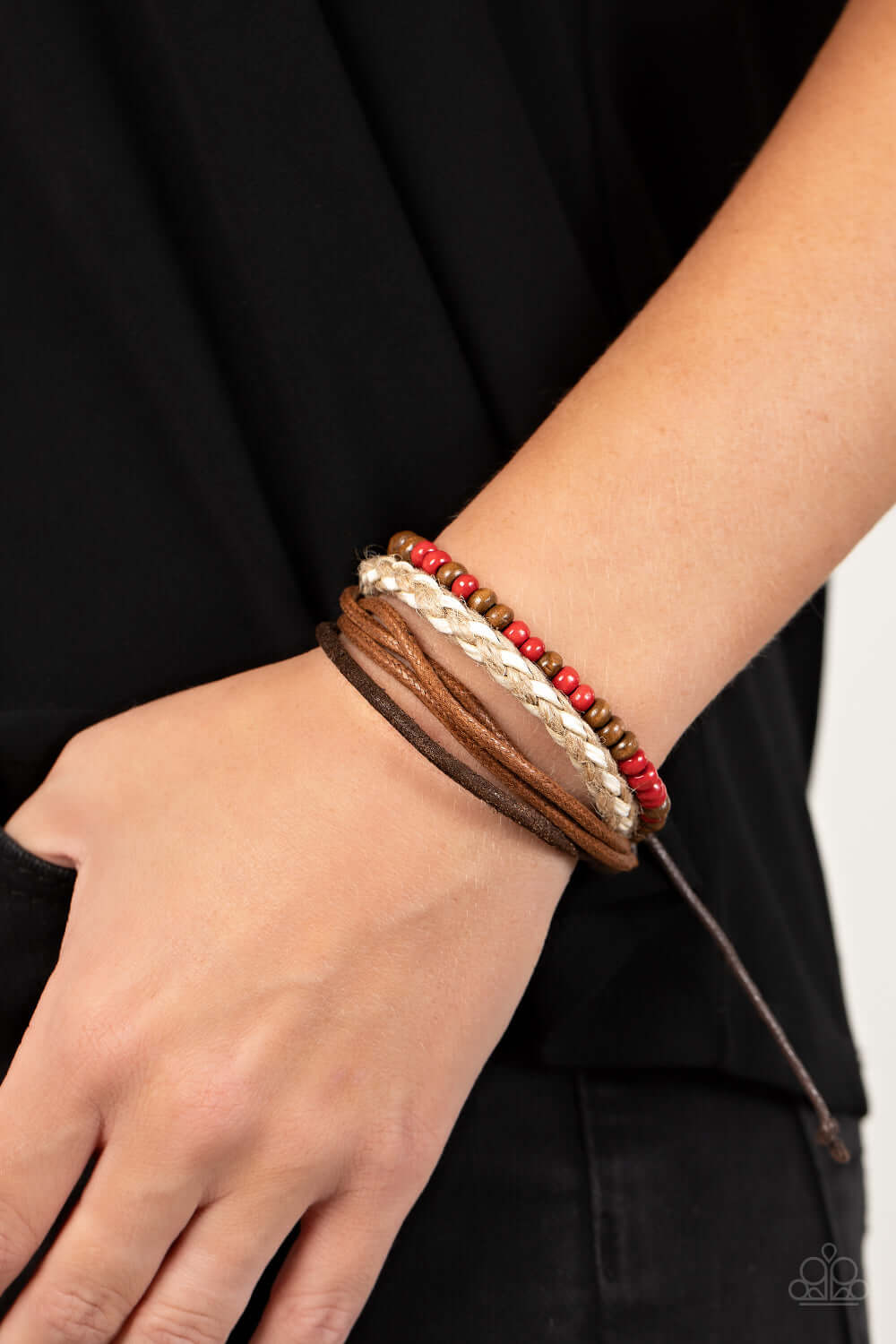 Paparazzi Accessories ❋Woodsy Wayfarer - Red Bracelet❋ Flat Rate Ship $4.50❋ - Image #2