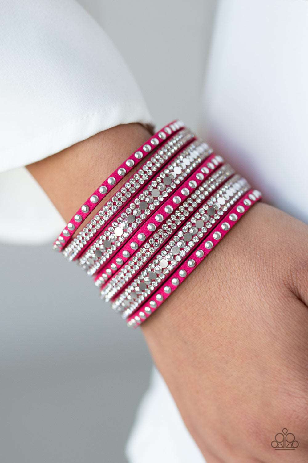 Paparazzi Accessories ✽ All Hustle and Hairspray - Pink Bracelet✽Flat Rate Ship $4.50✽