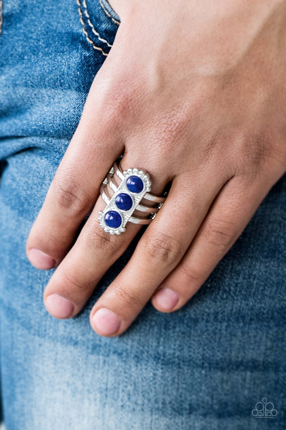 Paparazzi Accessories ✽ Rio Trio - Blue Ring✽Flat Rate Ship $4.50✽ - Image #2
