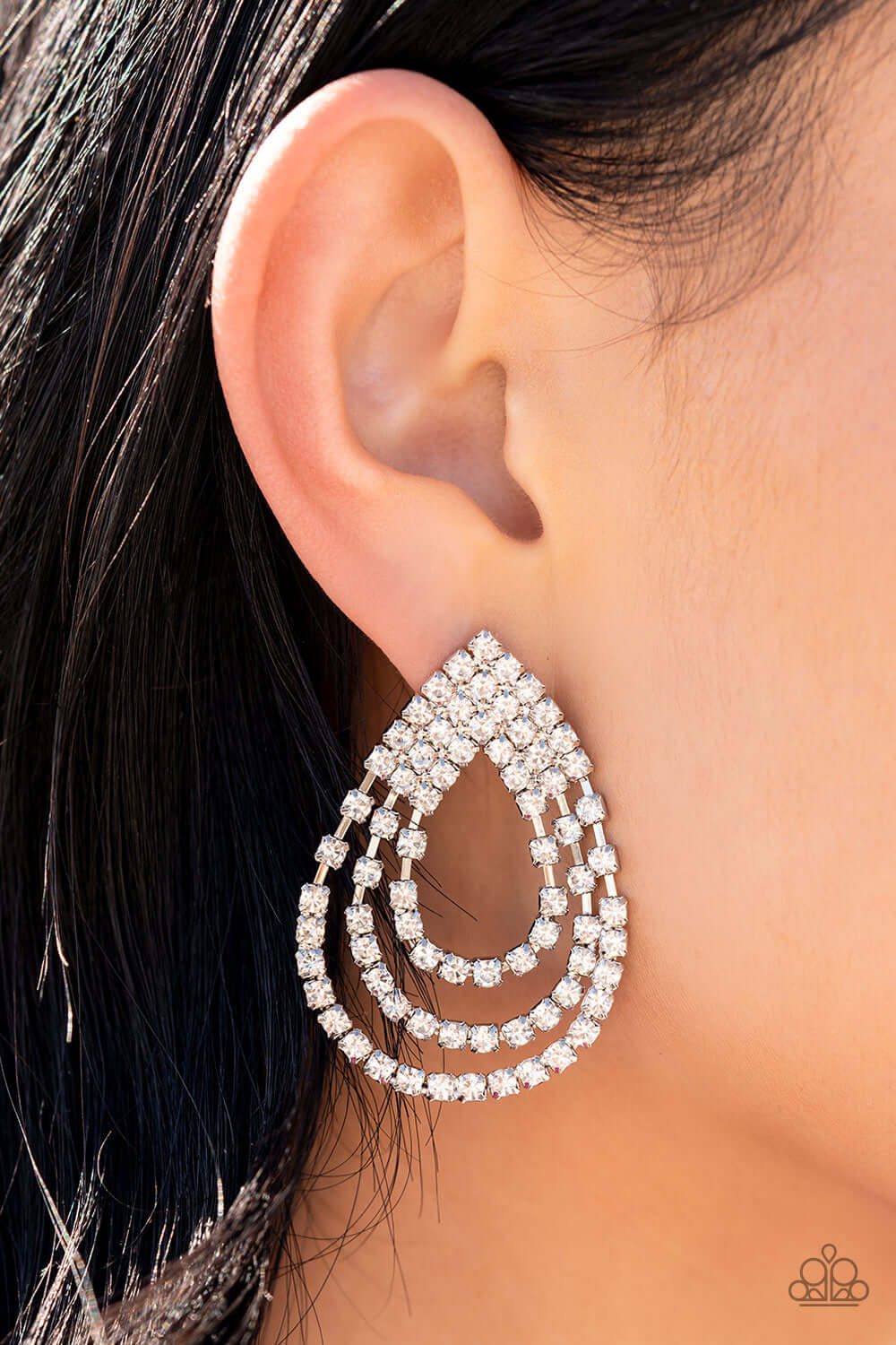 Paparazzi Accessories ❋Take a POWER Stance - White Post Earrings❋ Flat Rate Ship $4.50❋ - Image #2