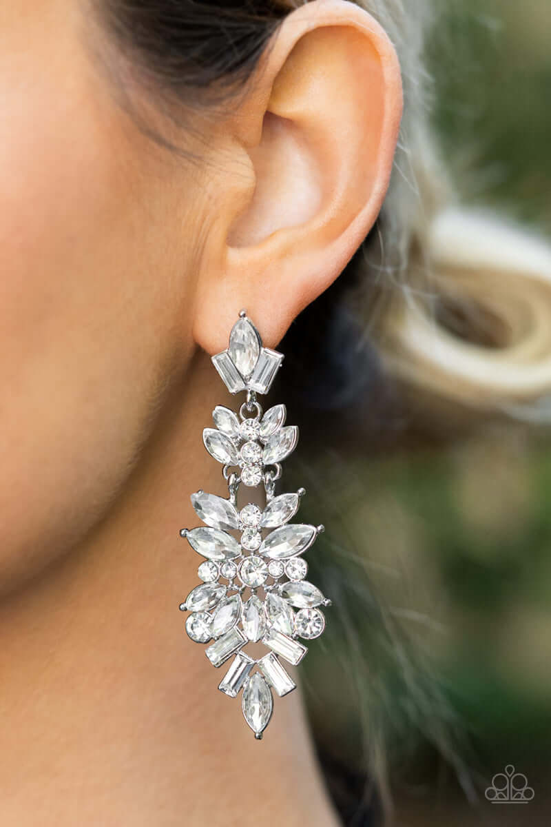 Paparazzi Accessories ❋Frozen Fairytale - White Post Earrings❋ Flat Rate Ship $4.50❋ - Image #2