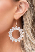 Load image into Gallery viewer, Paparazzi Accessories ❋Combustible Couture - Gold Earrings❋ Flat Rate Ship $4.50❋ - Image #2

