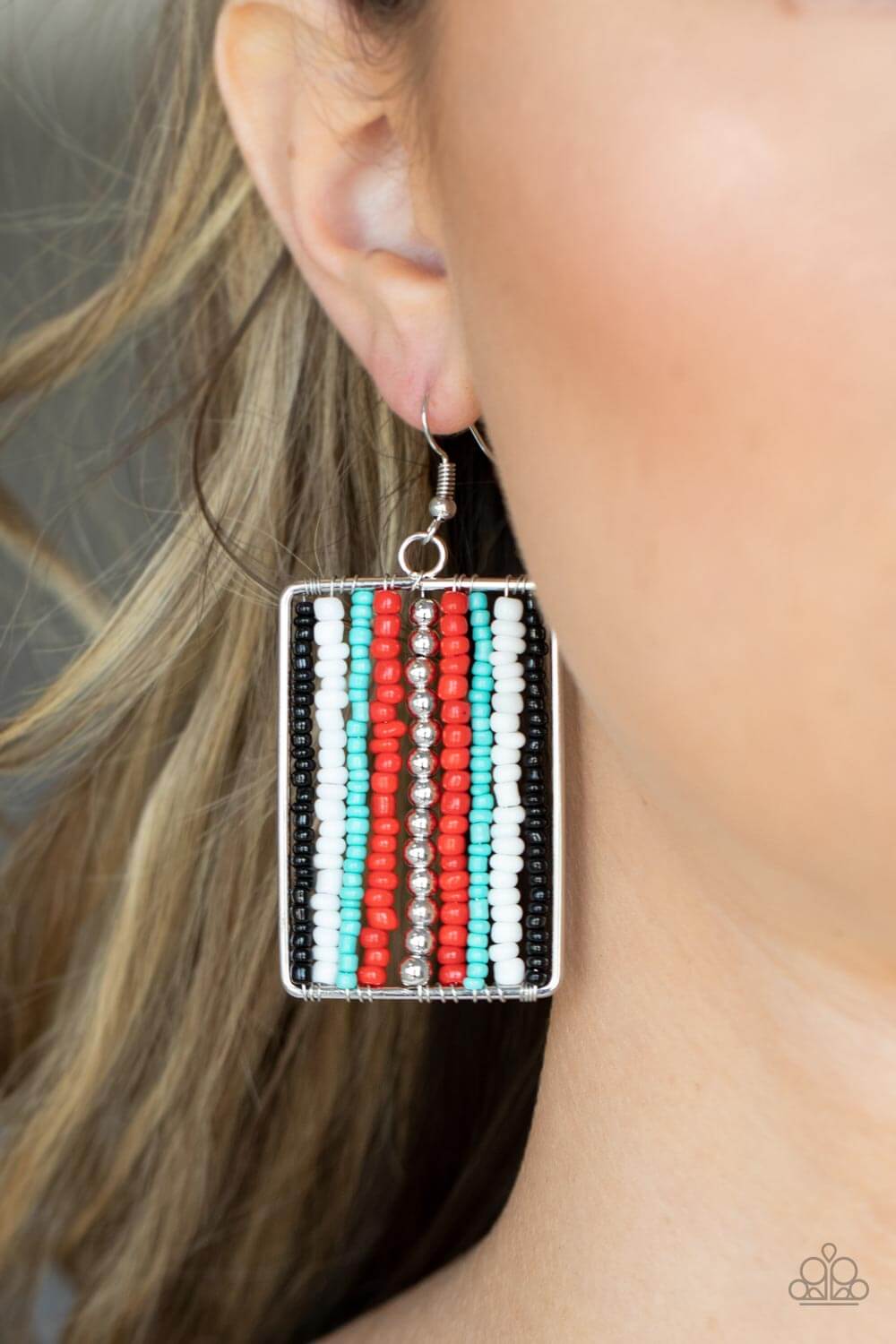Paparazzi Accessories ❋Beadwork Wonder - Red Earrings❋ Flat Rate Ship $4.50❋ - Image #2