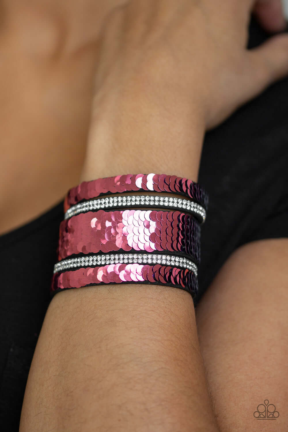 Paparazzi Accessories ✽ MERMAID Service - Pink Bracelet✽Flat Rate Ship $4.50✽ - Image #3