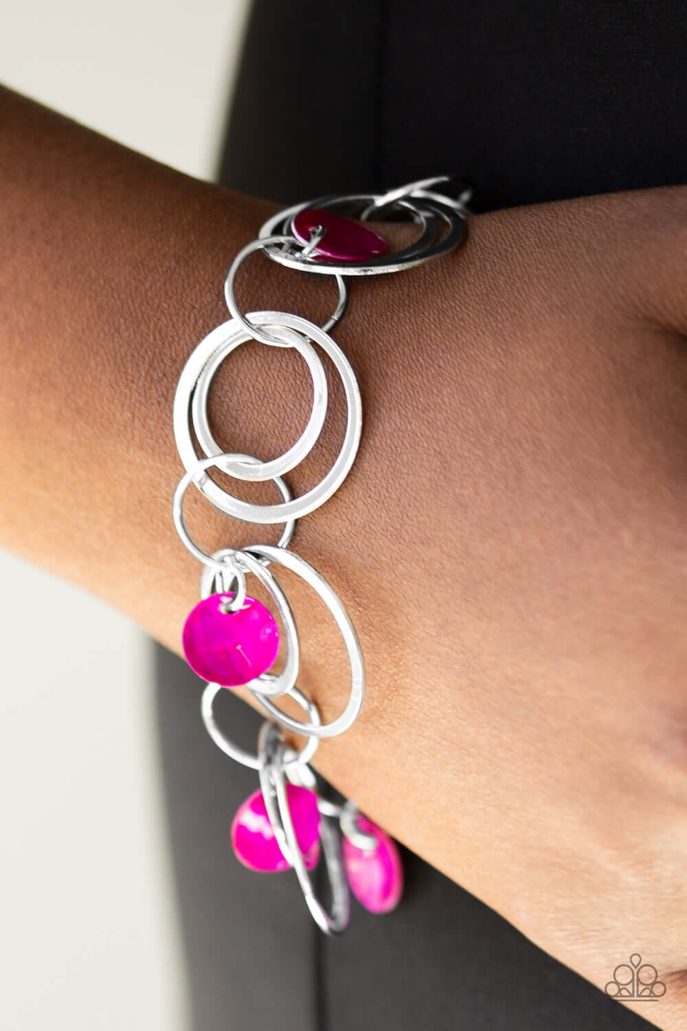 Paparazzi Accessories ✽ Total SHELL-Out - Pink Bracelet✽Flat Rate Ship $4.50✽ - Image #2