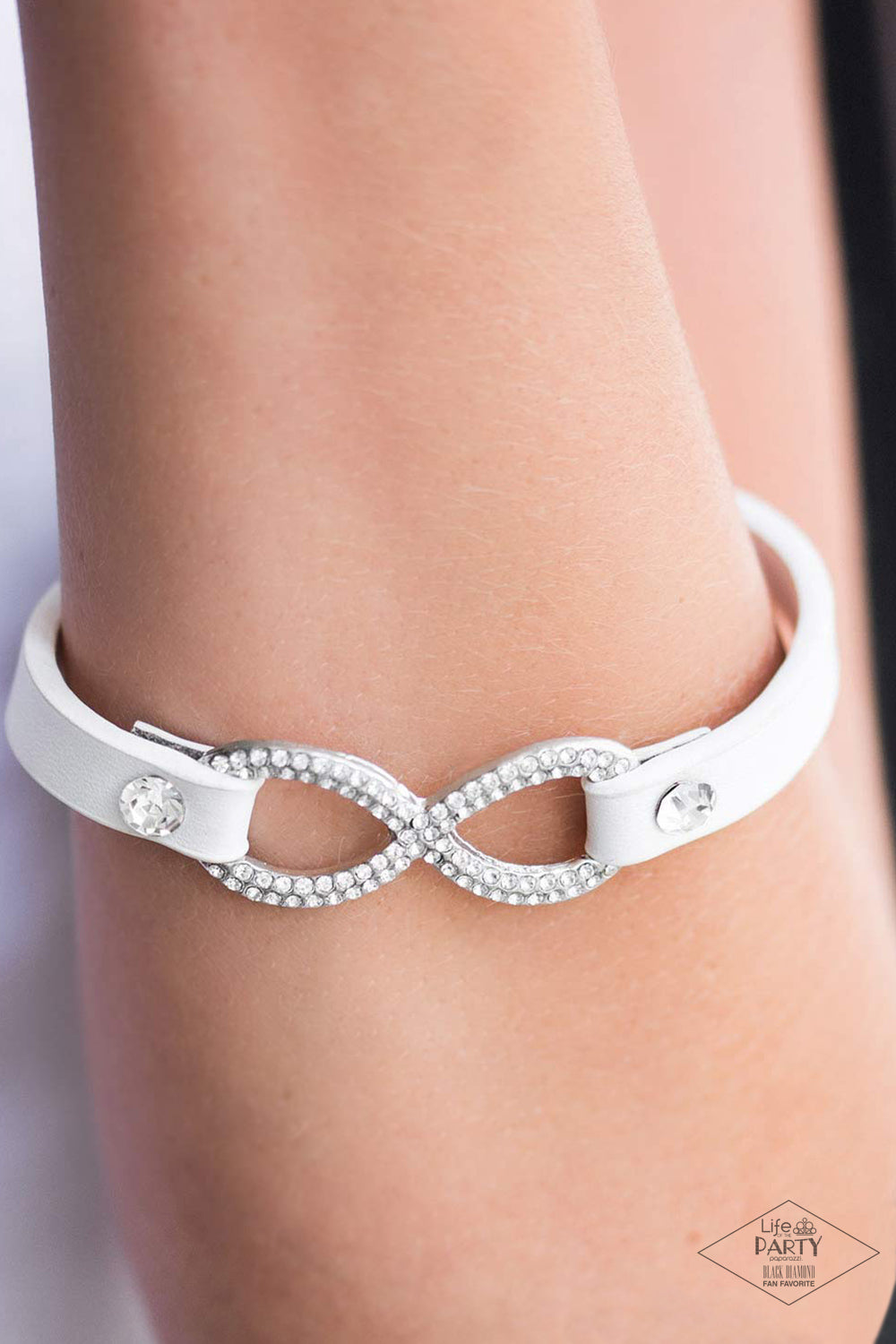Paparazzi Accessories ✽ Innocent Till Proven GLITZY! - White Bracelet✽Flat Rate Ship $4.50✽