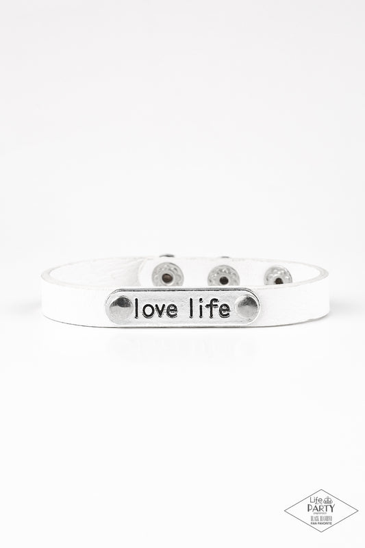brought✽to✽you✽by✽blingflingbykat✽love-life-white-bracelet✽paparazzi-accessories