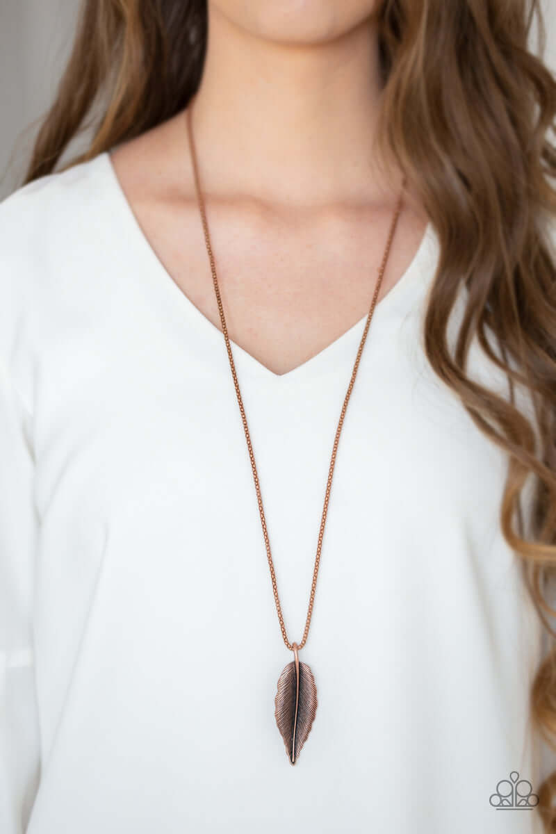 Paparazzi Accessories ❋Feather Forager - Copper Necklace❋ Flat Rate Ship $4.50❋ - Image #2