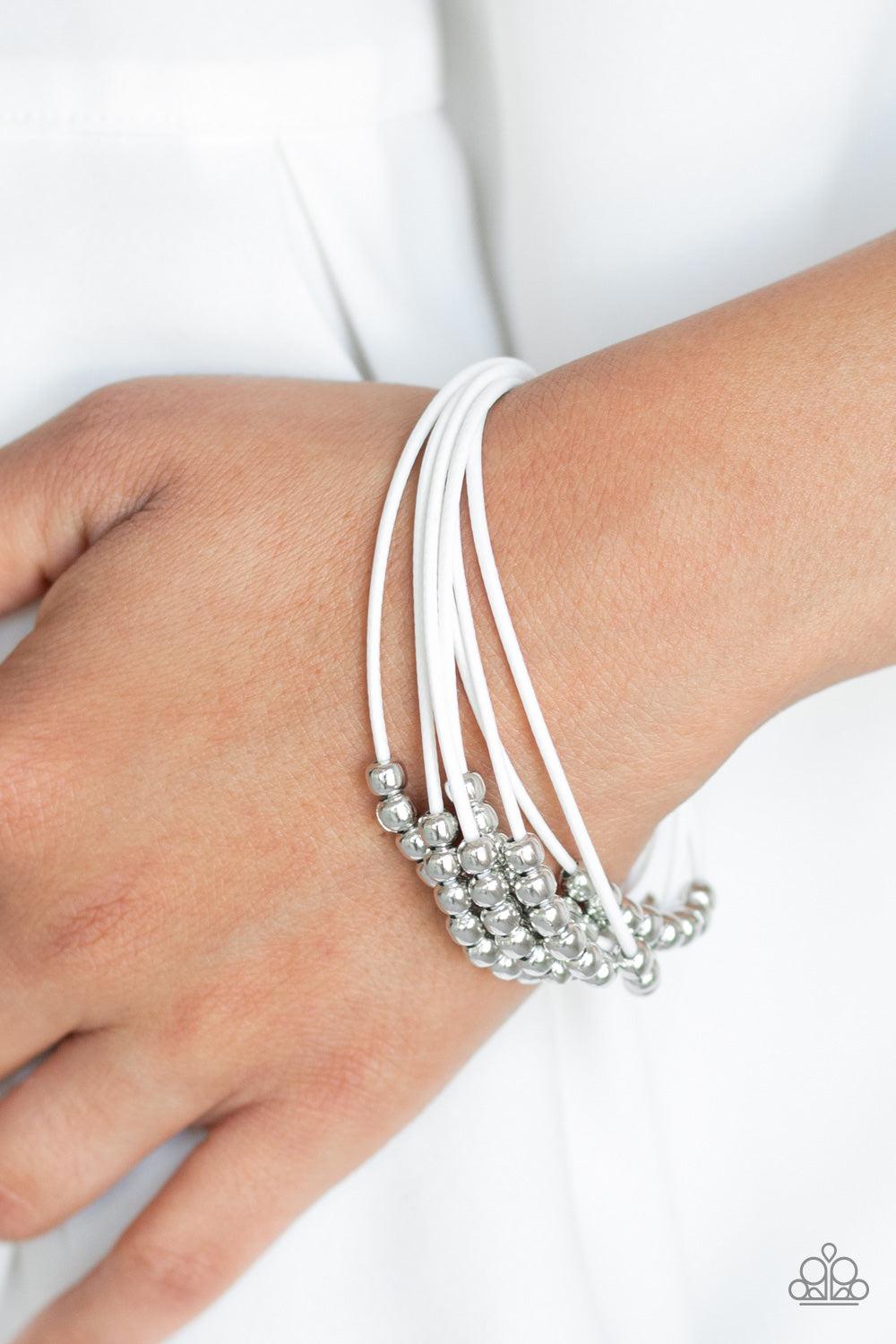 Paparazzi Accessories ✽ Mega Magnetic - White Bracelet✽Flat Rate Ship $4.50✽ - Image #2