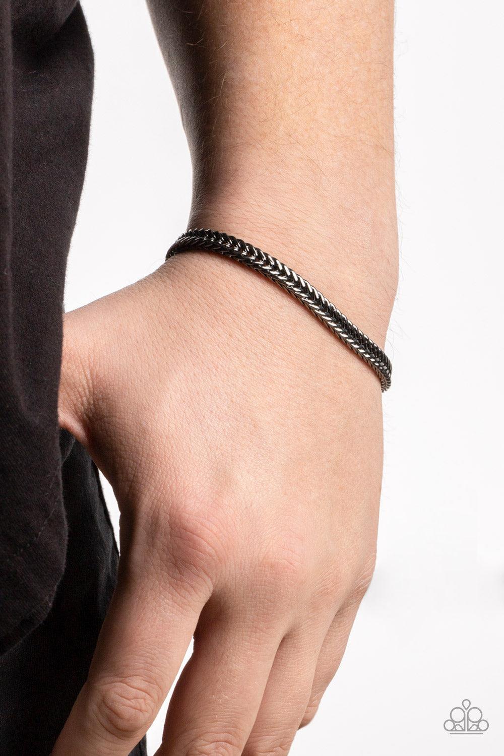Paparazzi Accessories ❋City Crusader - Black Mens Bracelet❋ Flat Rate Ship $4.50❋ - Image #2