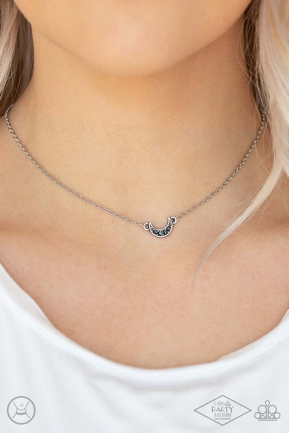 Paparazzi Accessories ❋Promise The Moon - Silver Necklace❋ Flat Rate Ship $4.50❋ - Image #2