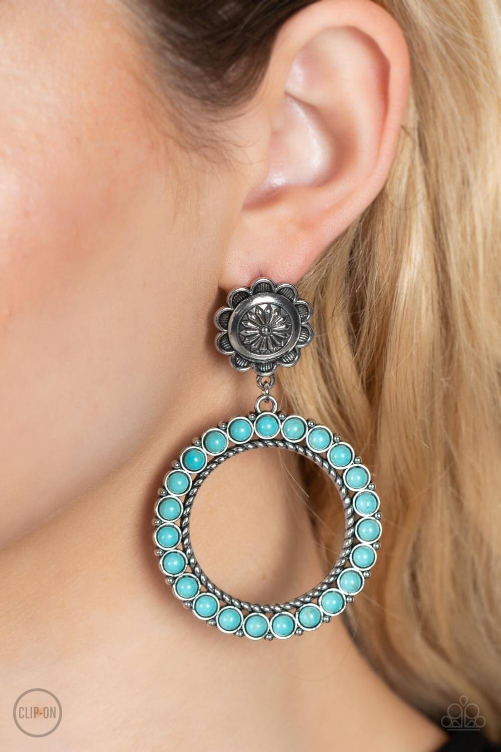 Paparazzi Accessories ❋Playfully Prairie - Blue Clip-On❋ Flat Rate Ship $4.50❋ - Image #2