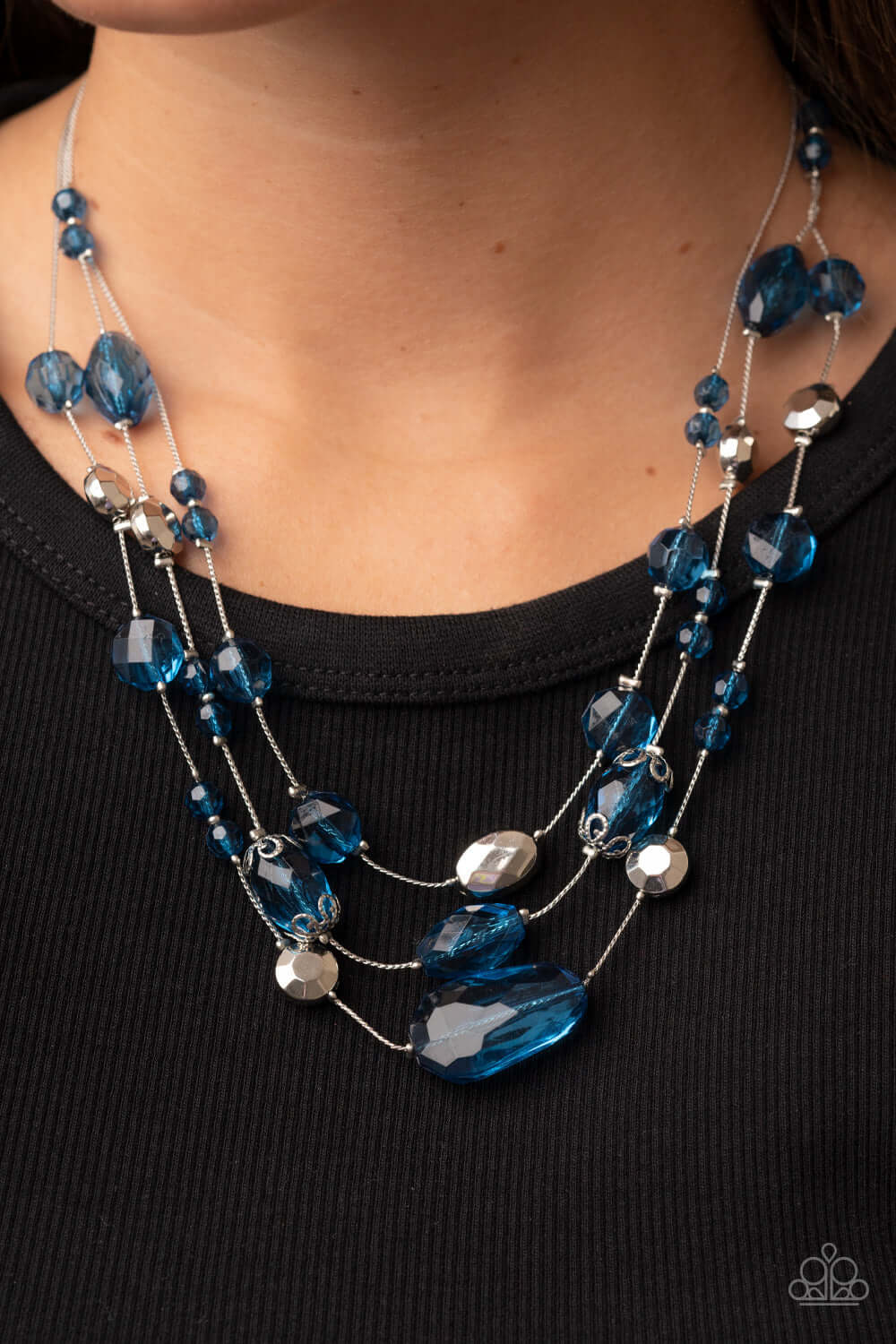 Paparazzi Accessories ❋Prismatic Pose - Blue Necklace❋ Flat Rate Ship $4.50❋ - Image #2