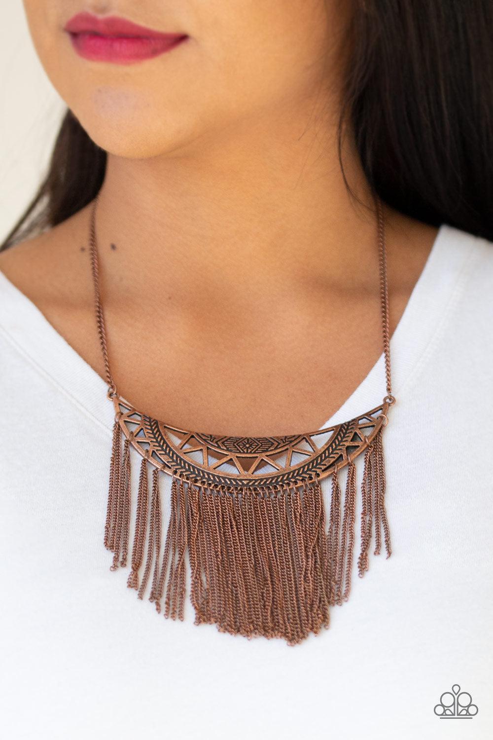 Paparazzi Accessories ✽ Empress Excursion - Copper Necklace✽Flat Rate Ship $4.50✽ - Image #2