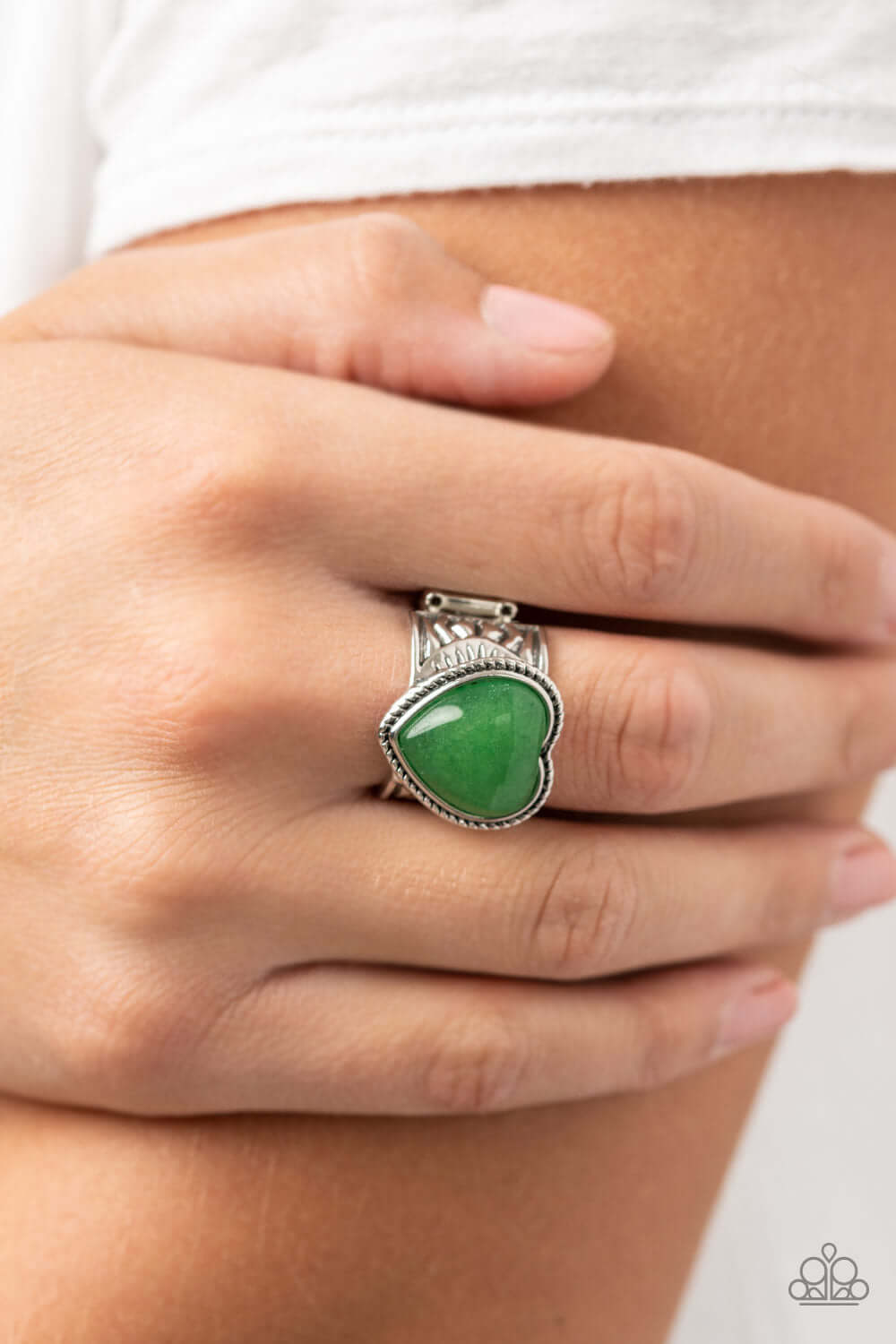 Paparazzi Accessories ❋Stone Age Admirer - Green Ring❋ Flat Rate Ship $4.50❋ - Image #2