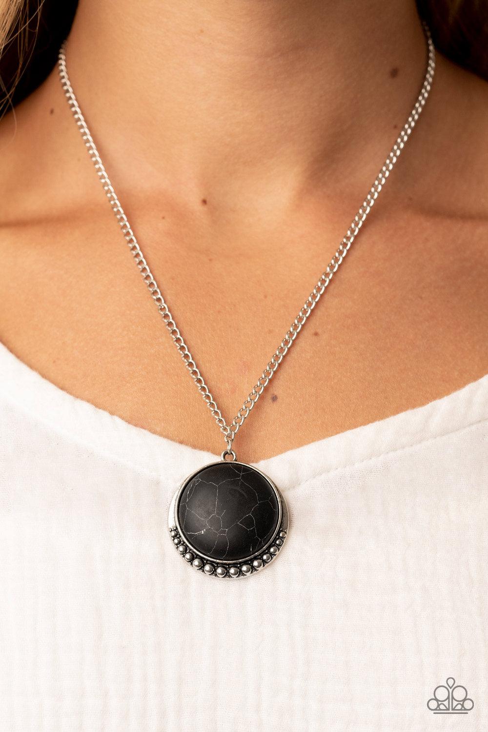 Paparazzi Accessories ❋Mojave Moon - Black Necklace❋ Flat Rate Ship $4.50❋ - Image #2
