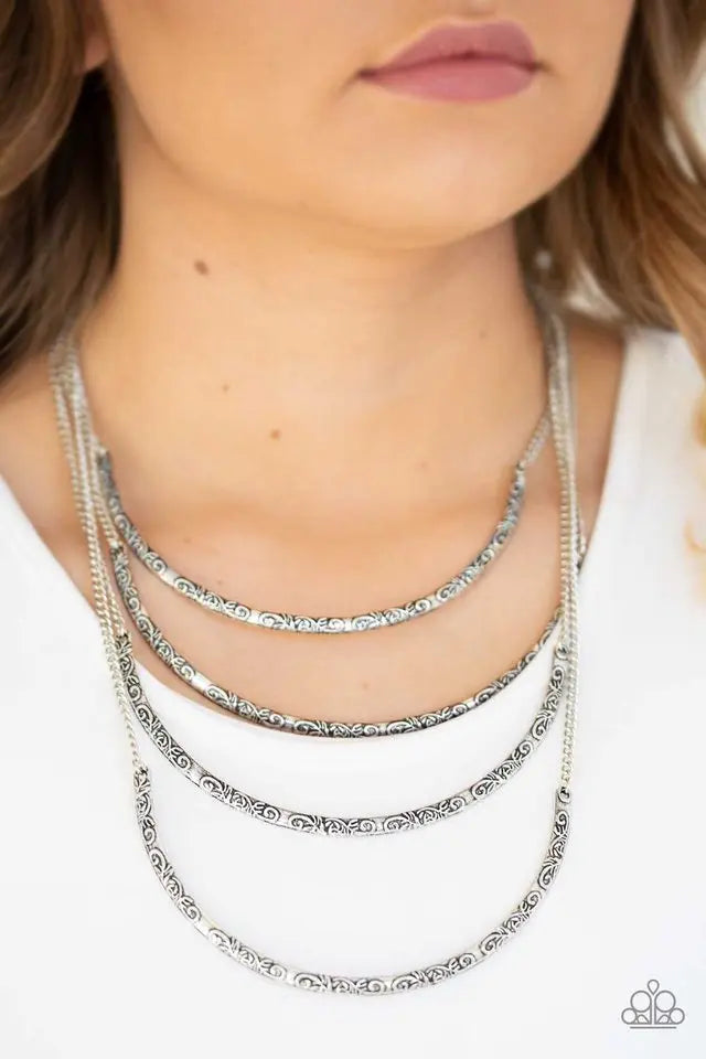 Paparazzi Accessories ✽It Will Be Over MOON - Silver Necklace✽Flat Rate Ship $4.50✽ - Image #2