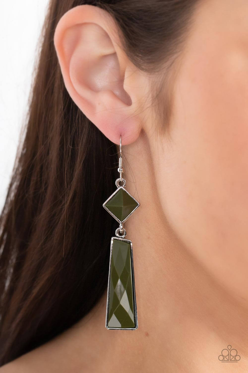 Paparazzi Accessories ❋Hollywood Harmony - Green Earrings❋ Flat Rate Ship $4.50❋ - Image #2