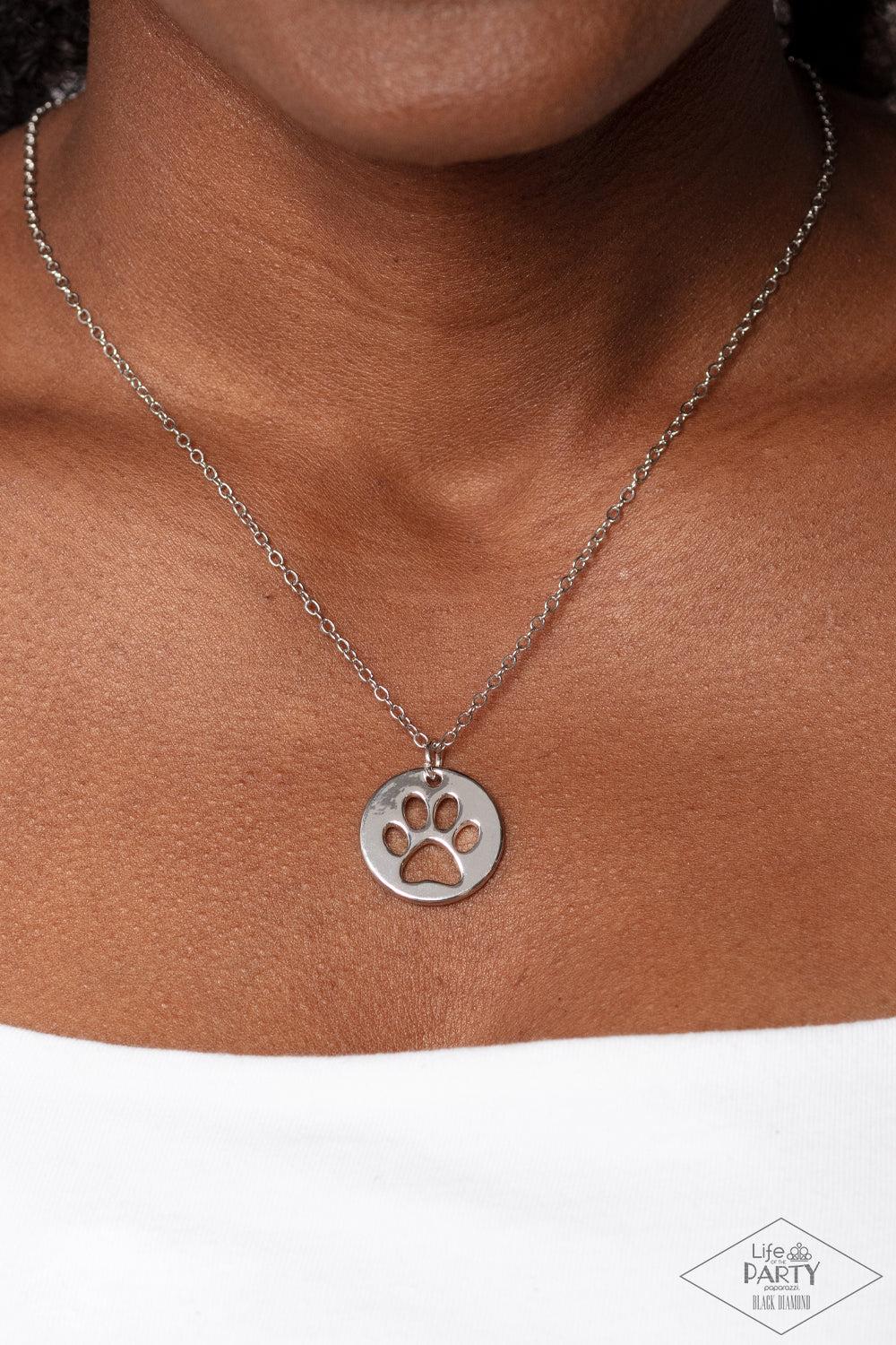 Paparazzi Accessories ❋Think PAW-sitive - Silver Necklace❋ Flat Rate Ship $4.50❋ - Image #2