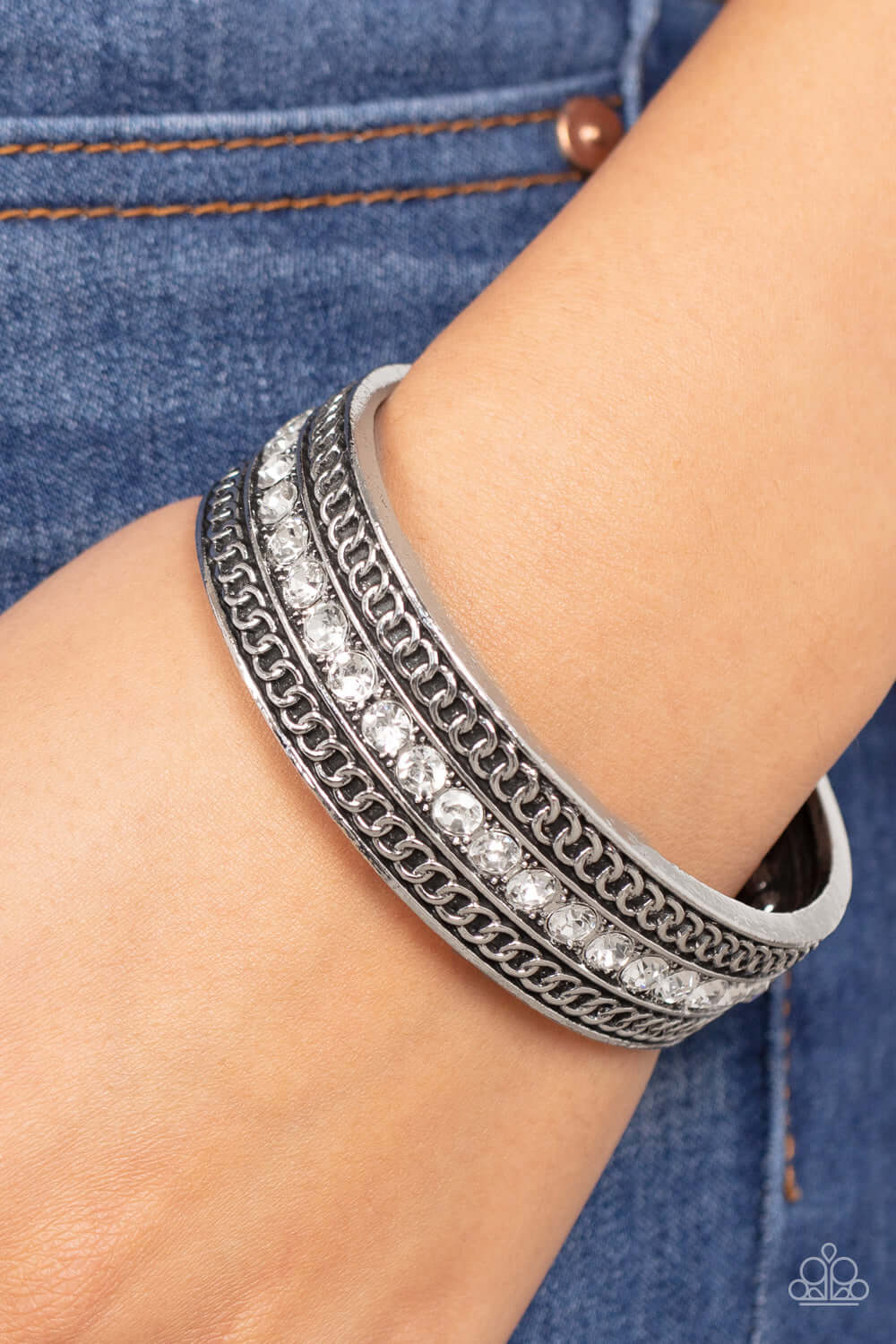 Paparazzi Accessories ❋Grit Goals - White Bracelet❋ Flat Rate Ship $4.50❋ - Image #2