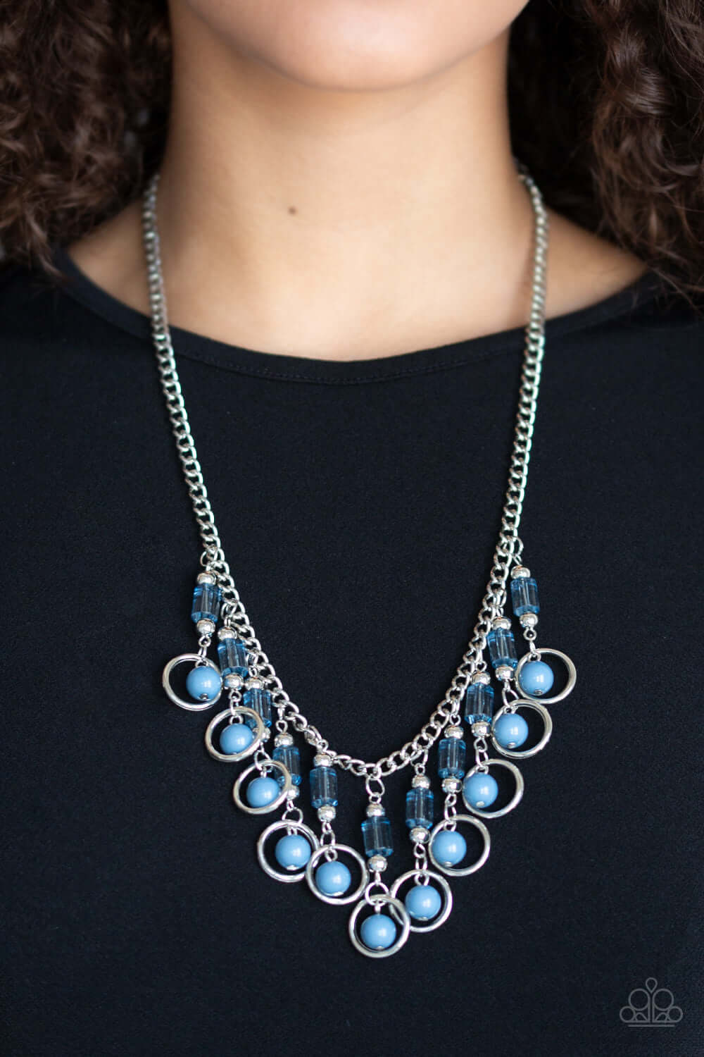 Paparazzi Accessories ✽ Cool Cascade - Blue Necklace✽Flat Rate Ship $4.50✽ - Image #2