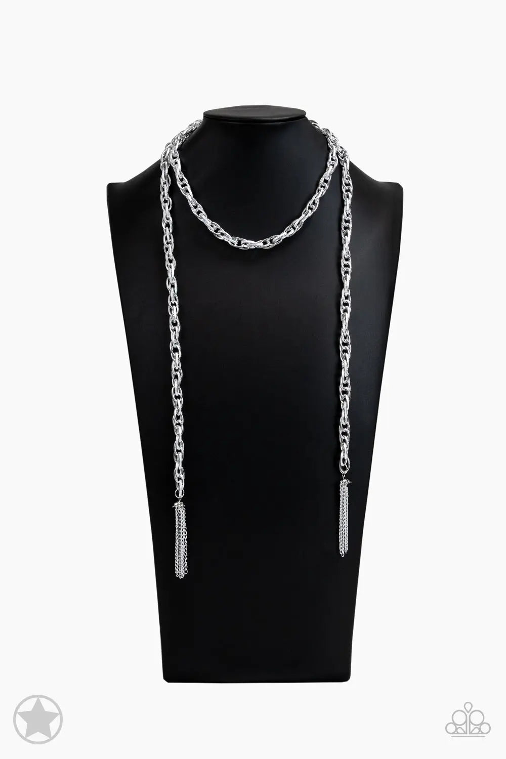 Paparazzi Accessories ✽SCARFed for Attention - Silver Necklace✽Flat Rate Ship $4.50✽ - Image #5