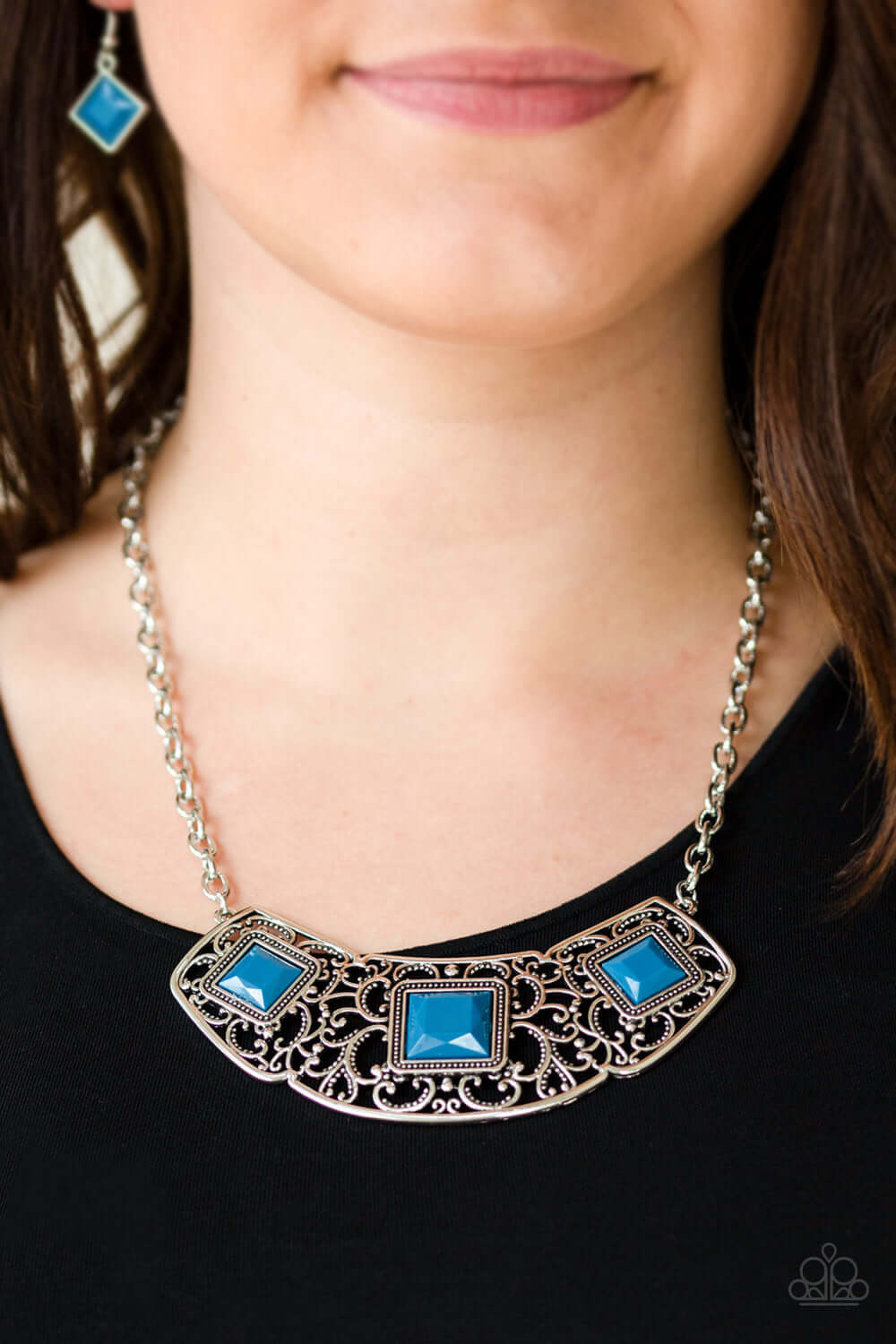 Paparazzi Accessories ❋Feeling Inde-PENDANT - Blue Necklace❋ Flat Rate Ship $4.50❋ - Image #2