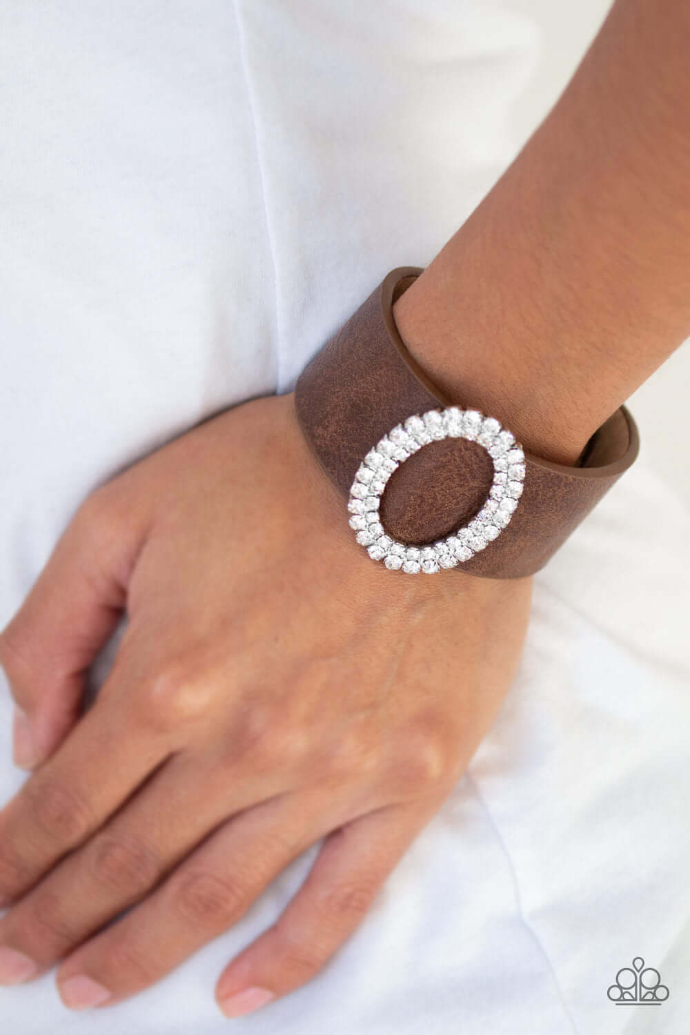 Paparazzi Accessories ✽ Center Stage Starlet - Brown Bracelet✽Flat Rate Ship $4.50✽ - Image #2
