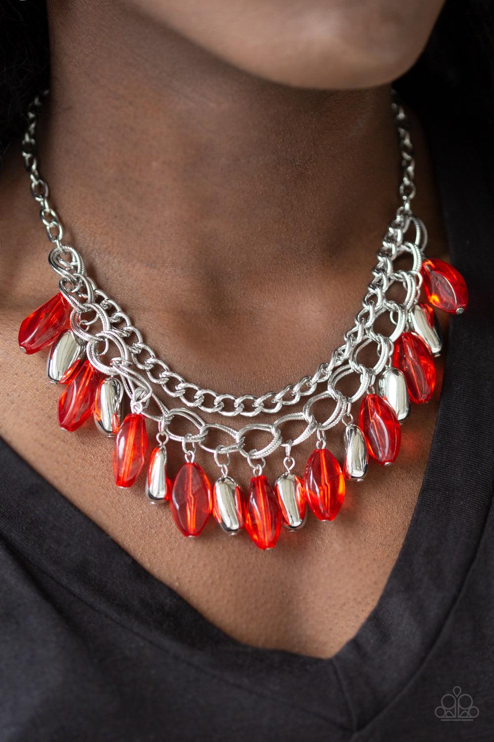 Paparazzi Accessories ✽ Spring Daydream - Red Necklace✽Flat Rate Ship $4.50✽ - Image #2