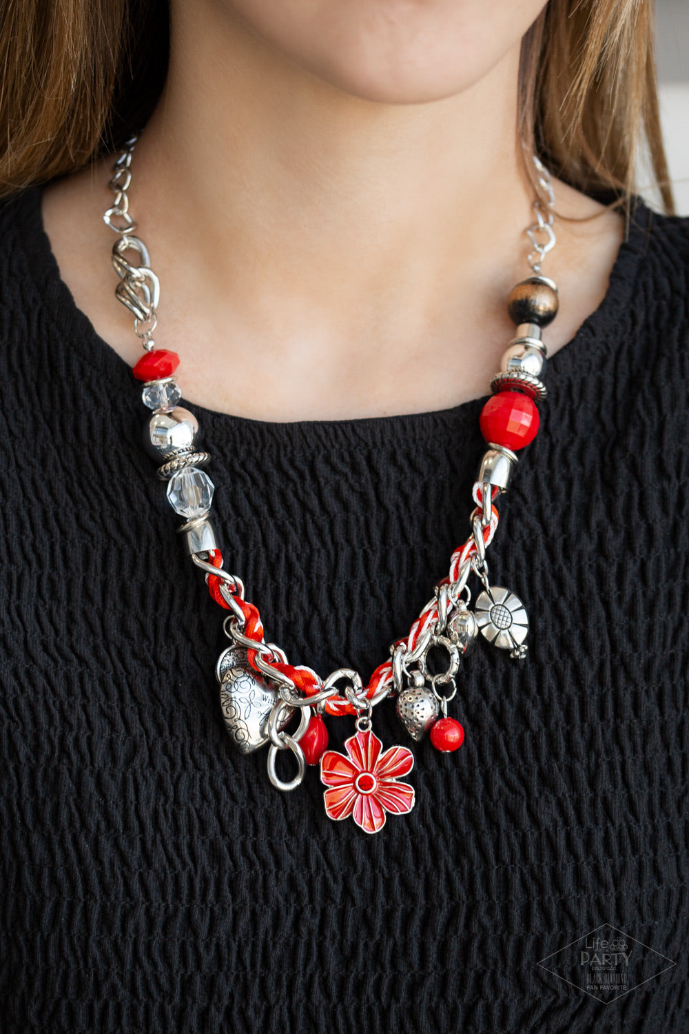 Paparazzi Accessories ✽ Charmed, I Am Sure - Red Necklace✽Flat Rate Ship $4.50✽