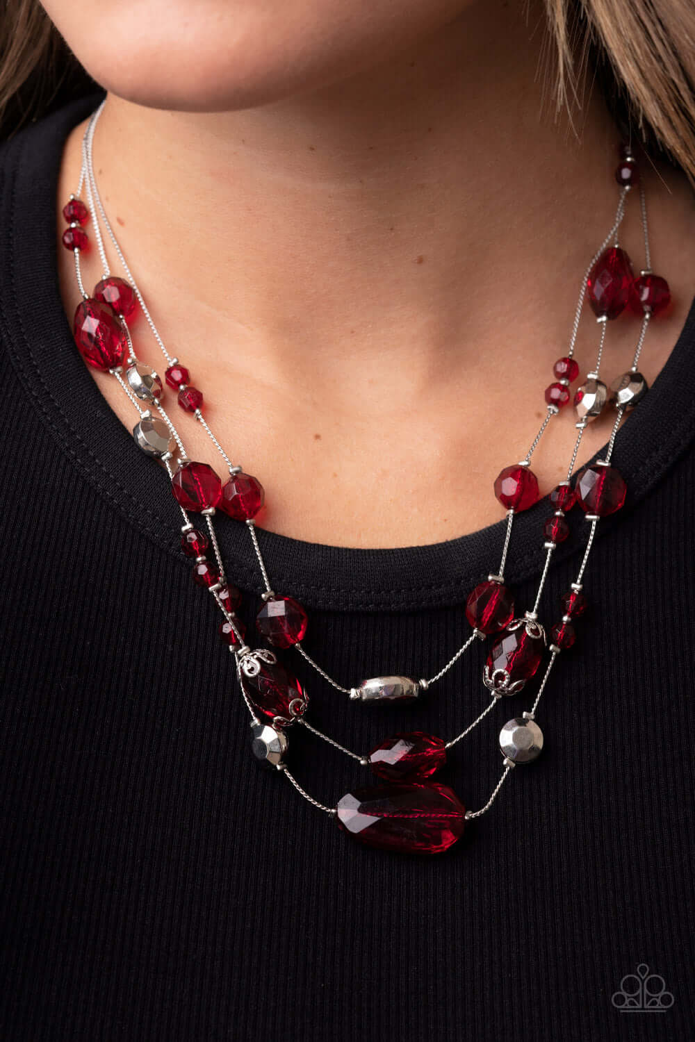 Paparazzi Accessories ❋Prismatic Pose - Red Necklace❋ Flat Rate Ship $4.50❋ - Image #2