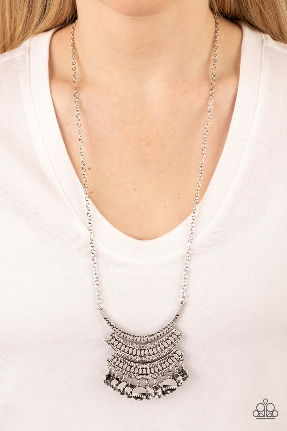 Paparazzi Accessories ❋Under the EMPRESS-ion - Silver Necklace❋ Flat Rate Ship $4.50❋ - Image #2