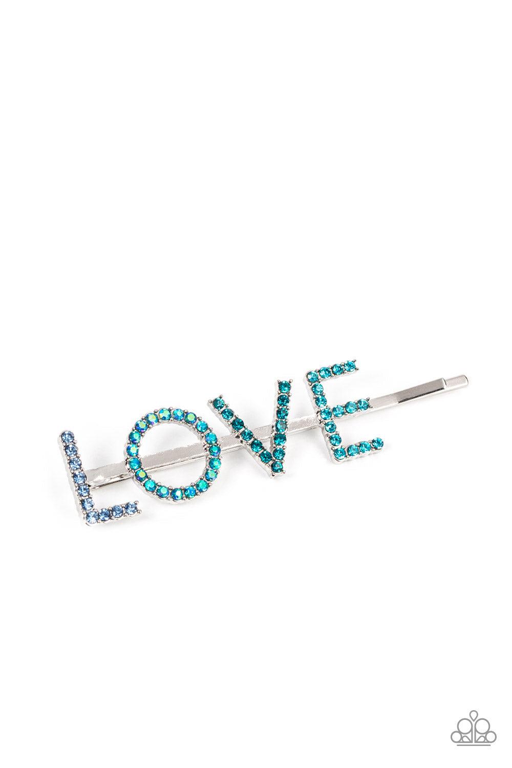 Paparazzi Accessories ❋True Love Twinkle - Blue Hair Clip❋ Flat Rate Ship $4.50❋ - Image #2