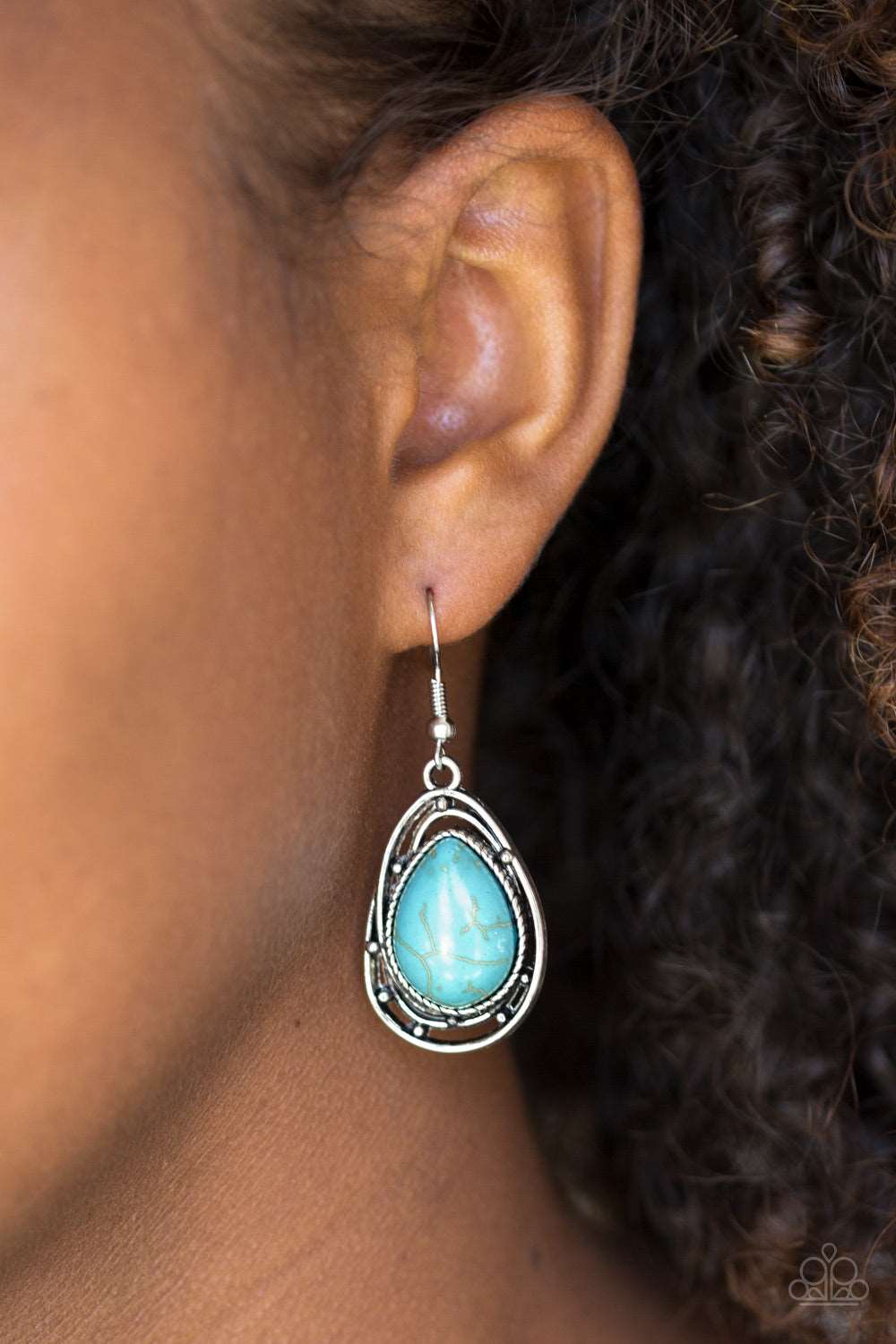 Paparazzi Accessories ✽ Abstract Anthropology - Blue Earrings✽Flat Rate Ship $4.50✽
