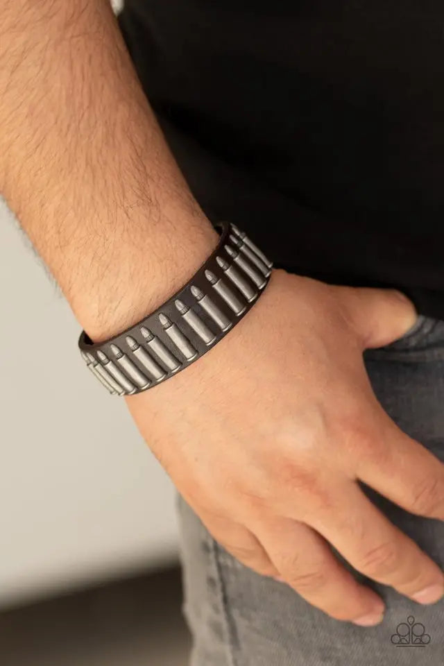 Paparazzi Accessories ✽Armed and Dangerous - Brown Bracelet✽Flat Rate Ship $4.50✽ - Image #2