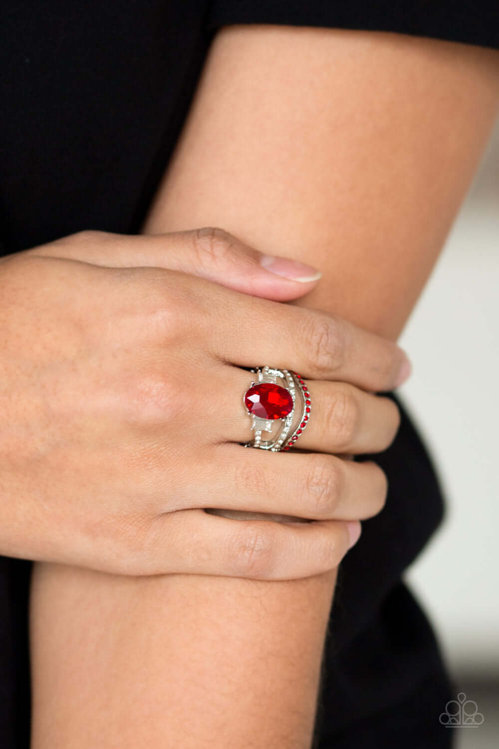 Paparazzi Accessories ✽ Spectacular Sparkle - Red Ring✽Flat Rate Ship $4.50✽ - Image #2