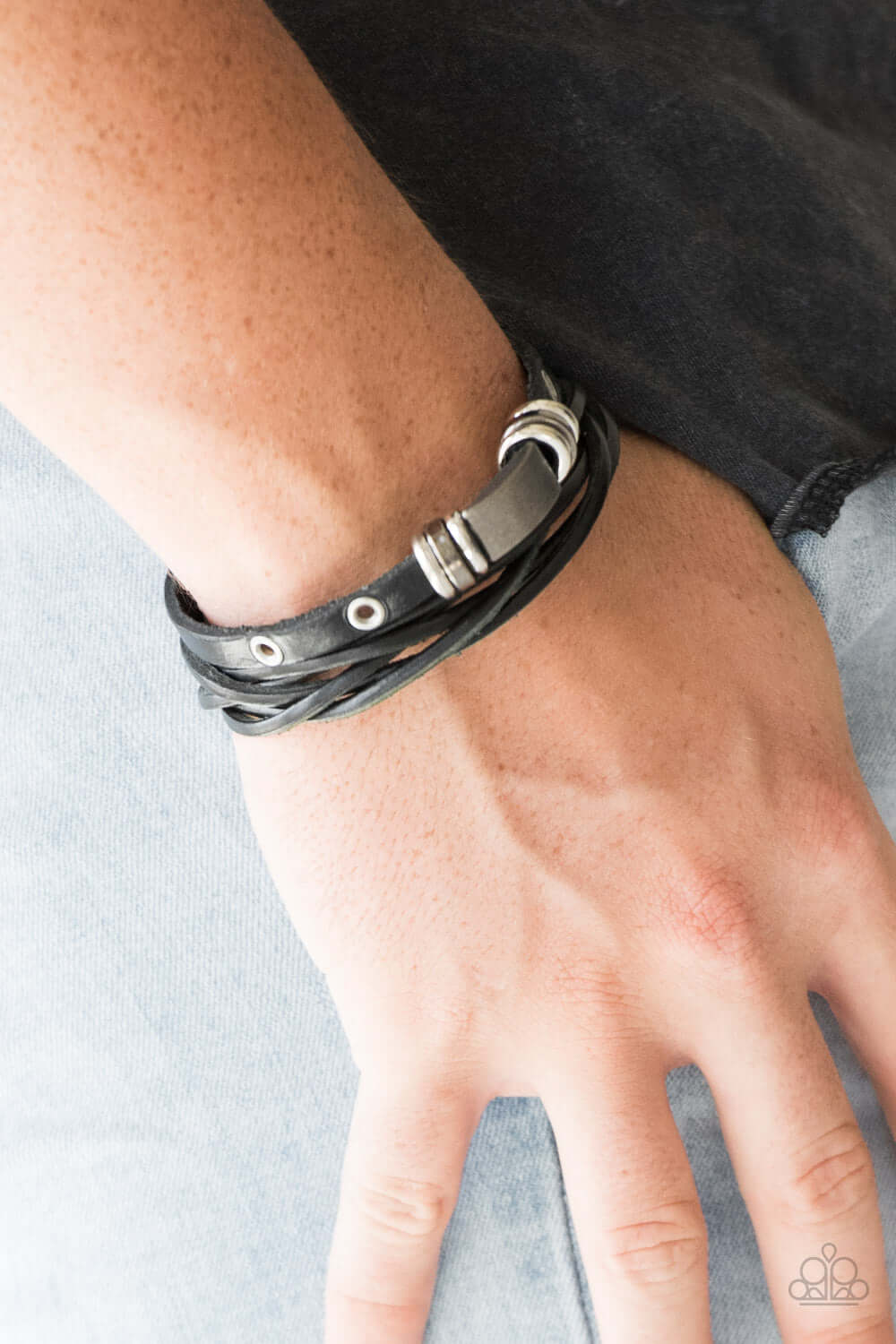 Paparazzi Accessories ✽ Road Rally - Black Bracelet✽Flat Rate Ship $4.50✽ - Image #2