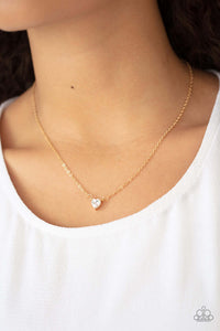 Paparazzi Accessories ✽ Heartbeat Bling - Gold Necklace✽Flat Rate Ship $4.50✽ - Image #2