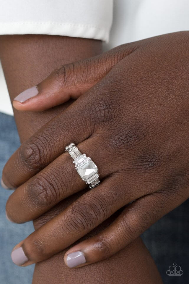 Paparazzi Accessories ✽Born To Rule - White Ring✽Flat Rate Ship $4.50✽ - Image #2