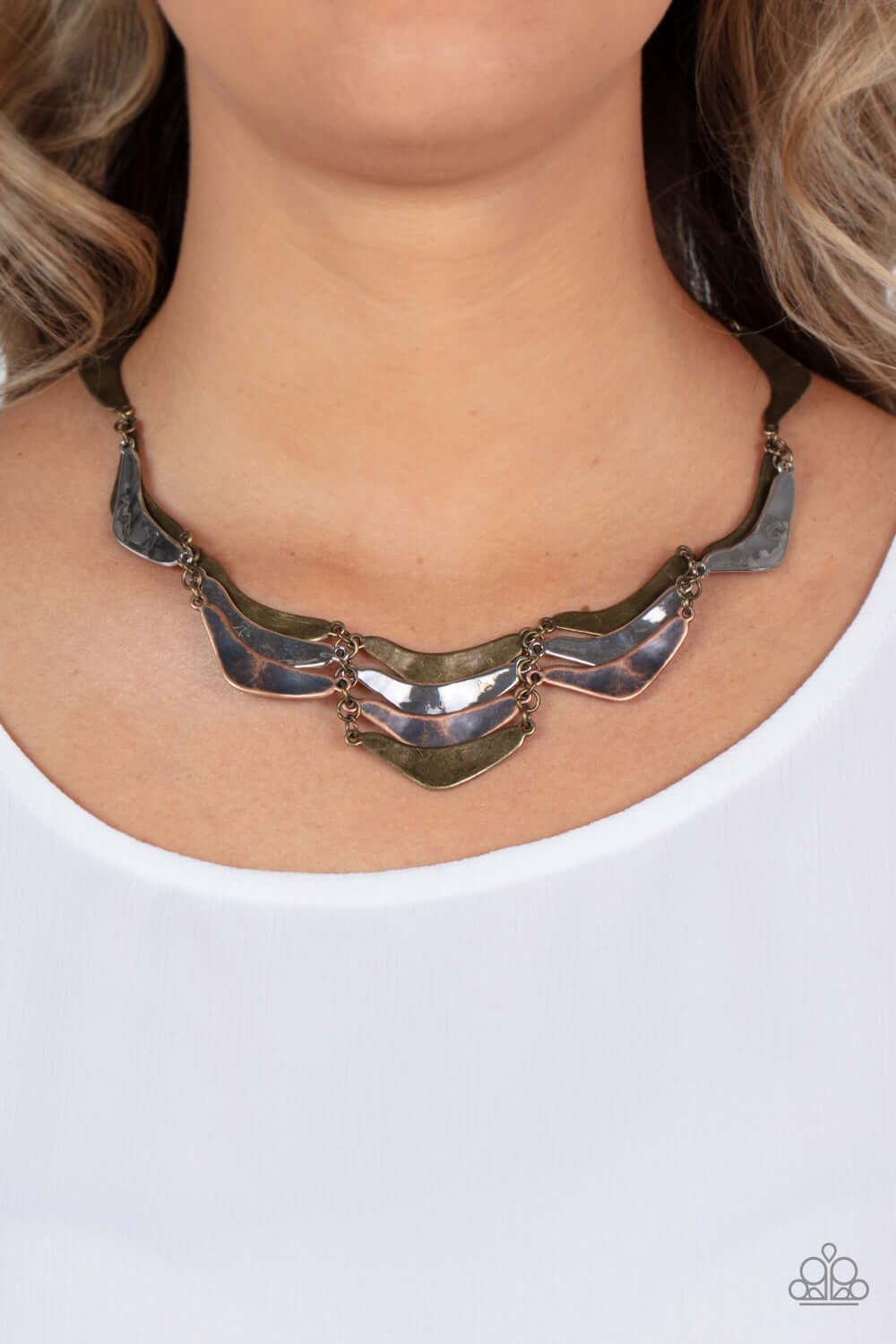 Paparazzi Accessories ❋Mixed Metal Mecca - Brass Necklace❋ Flat Rate Ship $4.50❋ - Image #2