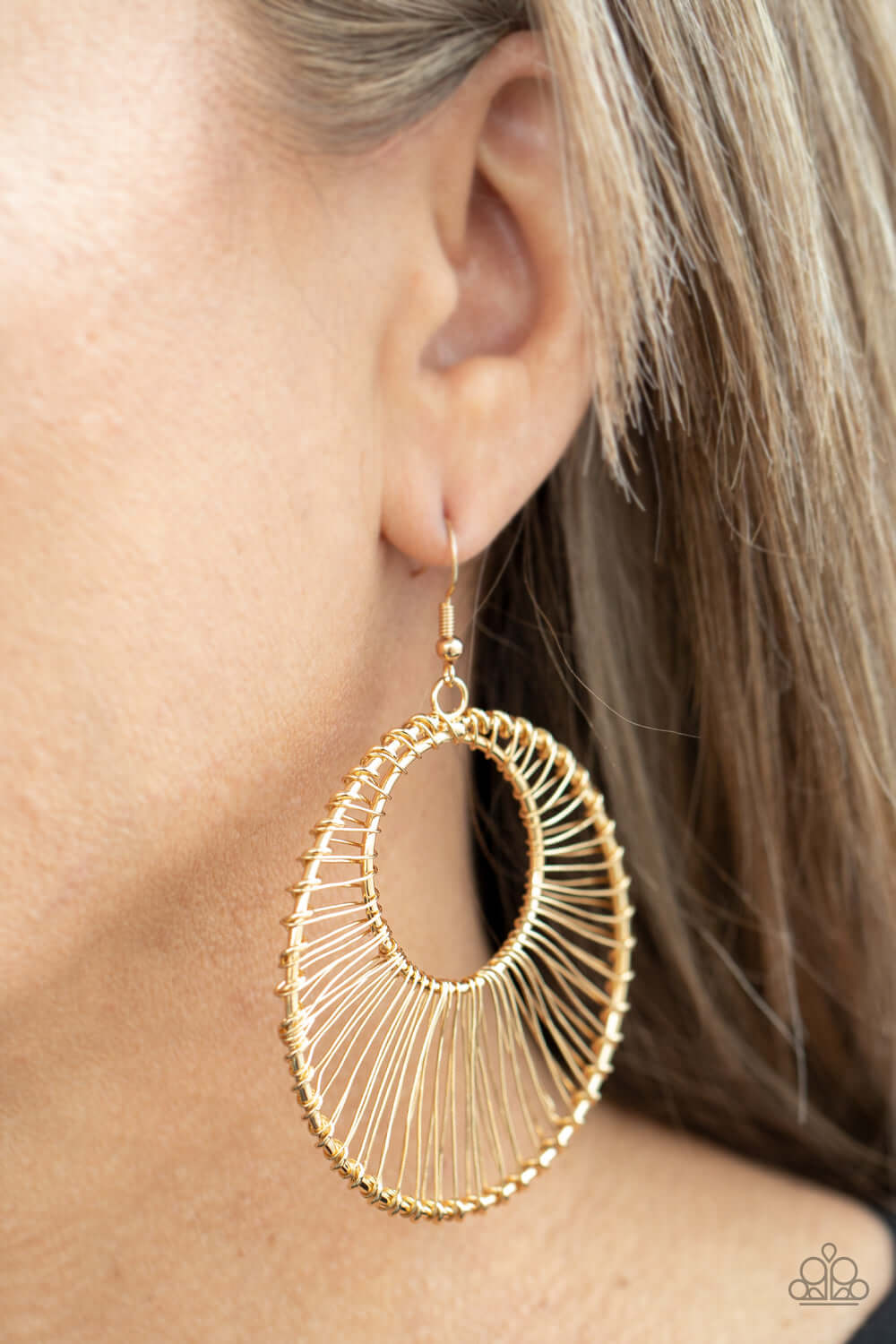 Paparazzi Accessories ✽Artisan Applique - Gold Earrings✽Flat Rate Ship $4.50✽ - Image #2