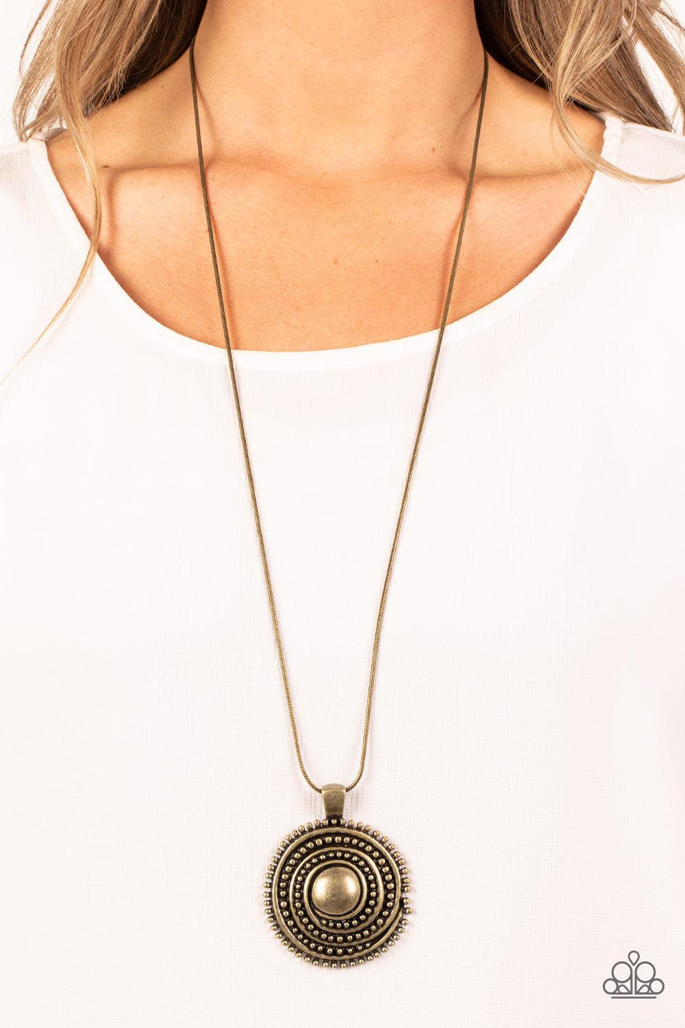 Paparazzi Accessories ❋Solar Swirl - Brass Necklace❋ Flat Rate Ship $4.50❋ - Image #2