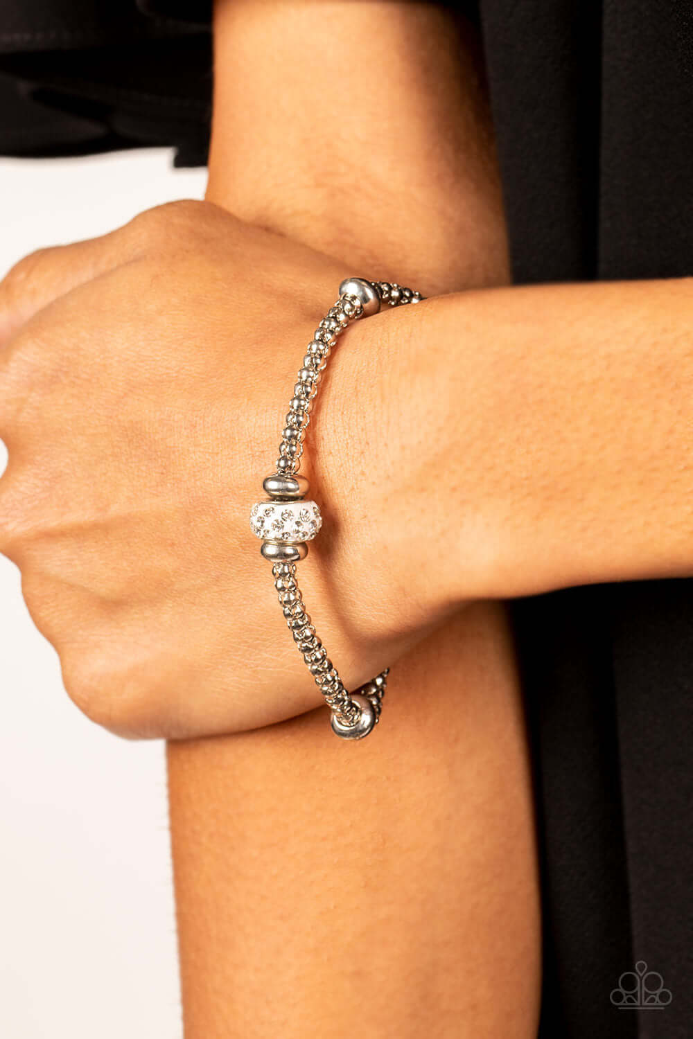 Paparazzi Accessories ❋Downtown Decoupage - White Bracelet❋ Flat Rate Ship $4.50❋ - Image #2