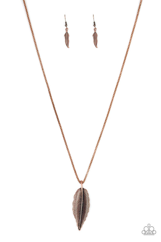 brought-to-you-by-blingflingbykat-feather-forager-copper-necklace-paparazzi-accessories-