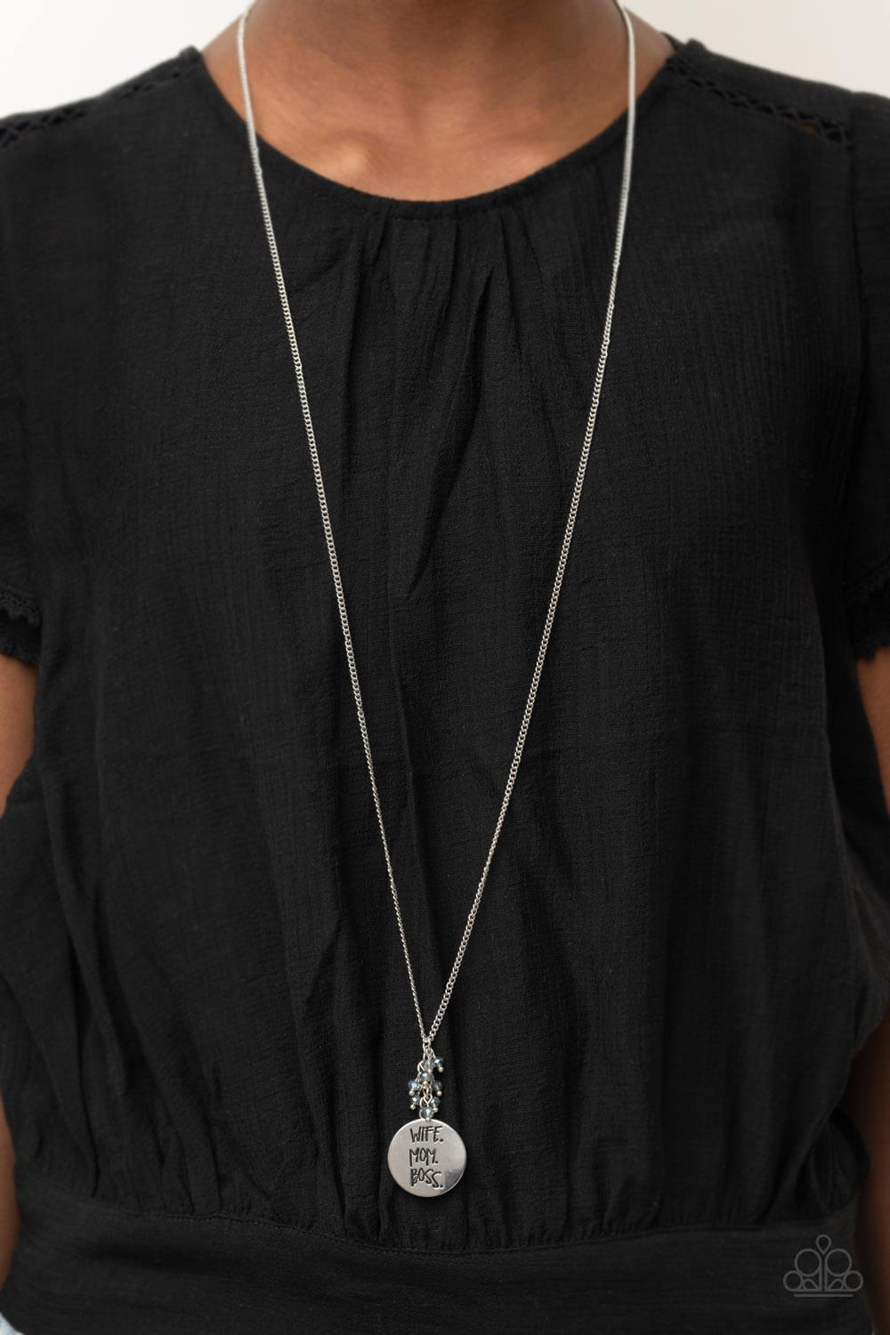 Paparazzi Accessories ✽Words To Live By - Blue Necklace✽Flat Rate Ship $4.50✽ - Image #2