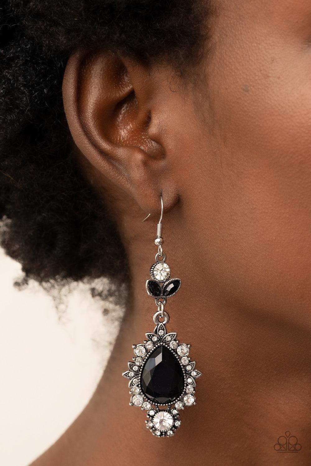 Paparazzi Accessories ❋SELFIE-Esteem - Black Earrings❋ Flat Rate Ship $4.50❋ - Image #2