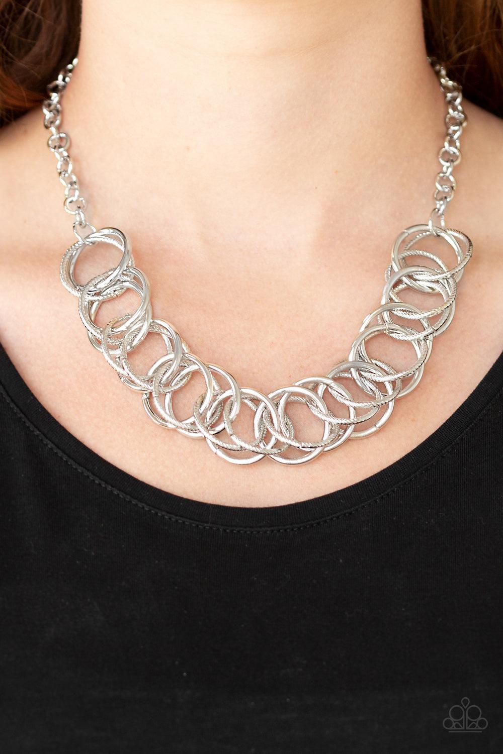 Paparazzi Accessories ❋Heavy Metal Hero - Silver Necklace❋ Flat Rate Ship $4.50❋ - Image #2